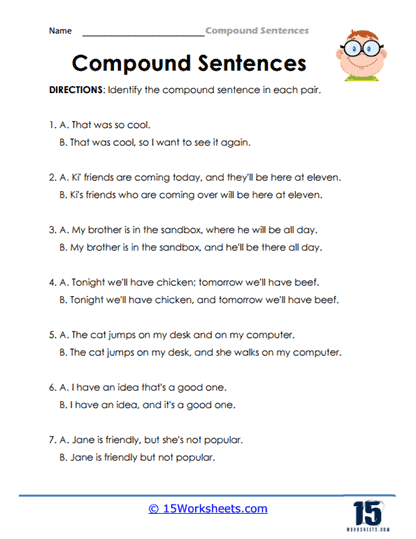 Worksheet featuring the "Identifying Sentences: At the Beach!" activity for third graders