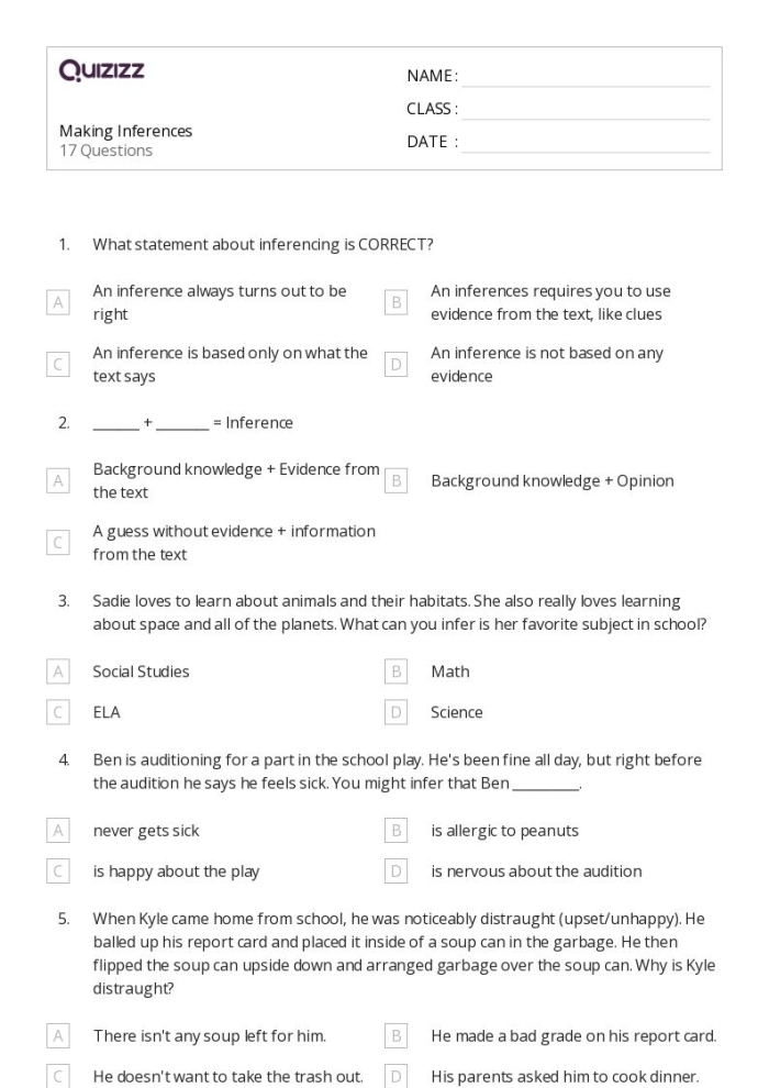 Fourth grade worksheet on making inferences about courageous leaders with fraction problems