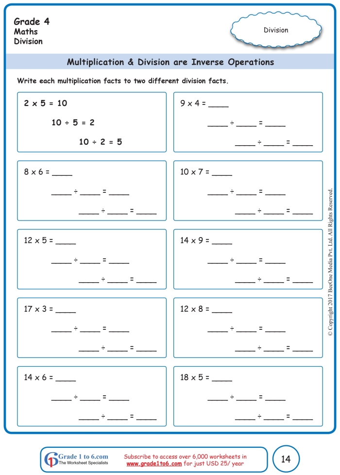 Inverse subtraction practice worksheet for young learners number 14 First Grade worksheet focusing on inverse subtraction to find missing numbers