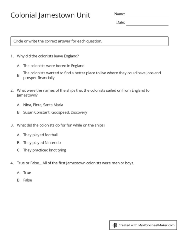 Explore early American history with this engaging Jamestown worksheet for third graders Third grade Jamestown Colony worksheet featuring historical facts and map activities