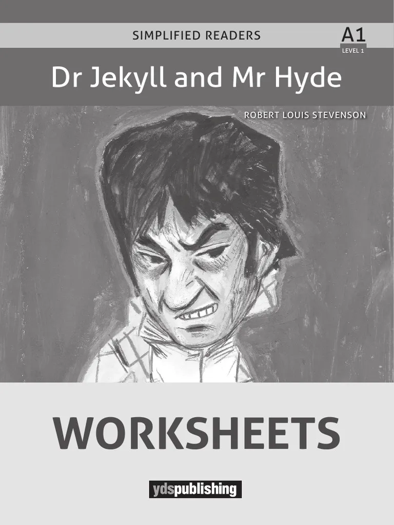 Fifth grade students working on a worksheet featuring The Strange Case of Dr. Jekyll and Mr. Hyde