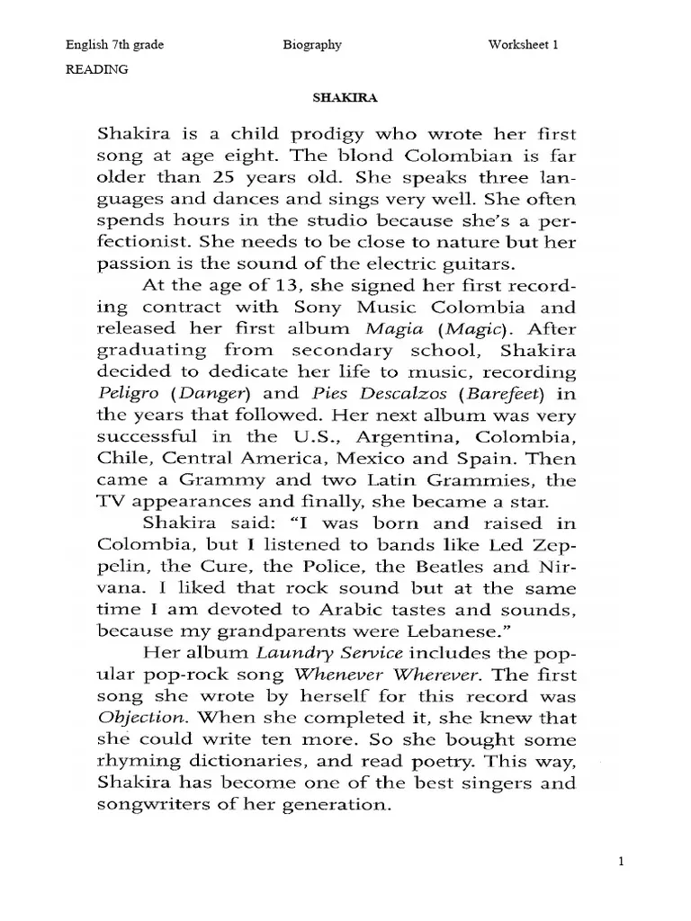 Julia Child biography worksheet for fourth graders featuring a comprehension exercise
