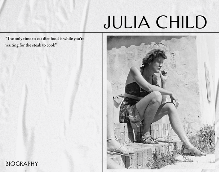 Julia Child biography worksheet for fourth graders with comprehension exercise