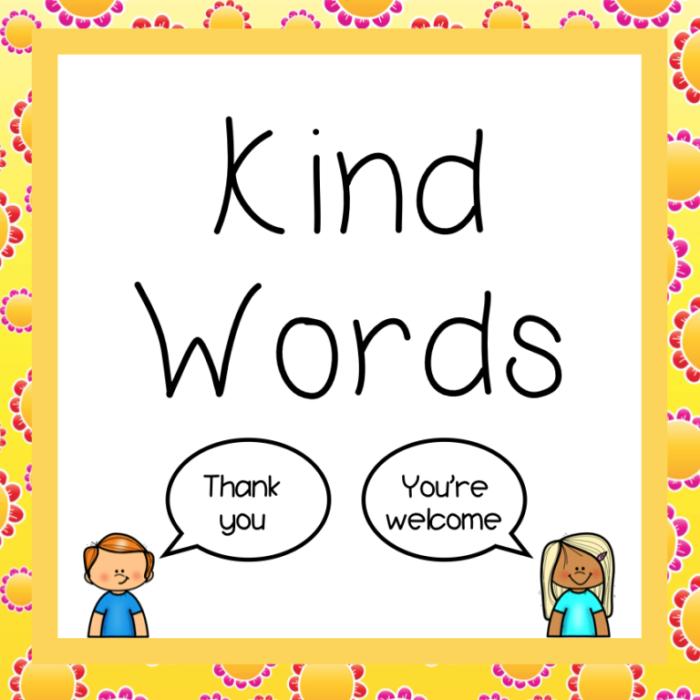 How to Use Kind Words worksheet for second grade reading activities Worksheet for teaching second graders about using kind words in interactions