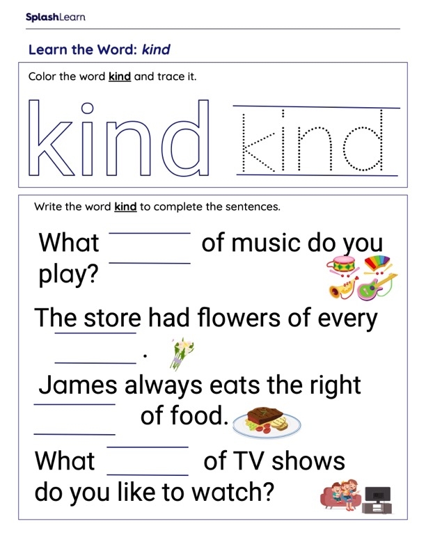 How to Use Kind Words worksheet for second-grade reading activities Worksheet for teaching second graders the importance of using kind words with peers