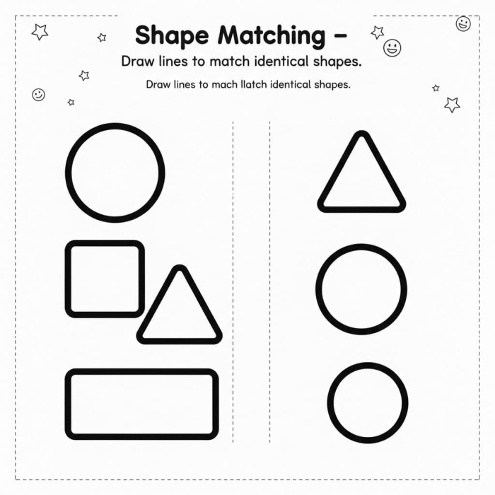 Engaging Shape Matching Fun worksheet for young learners practicing 3-D shapes skills Kindergarten geometry worksheet featuring 3-D shape matching and coloring activities