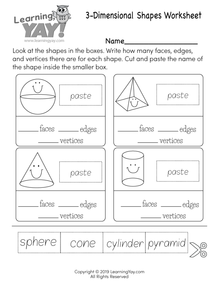Three-Dimensional Shapes Maze Worksheet 11 for Young Learners Kindergarten student tracing a path through colorful three-dimensional shapes in a maze activity for geometry practice