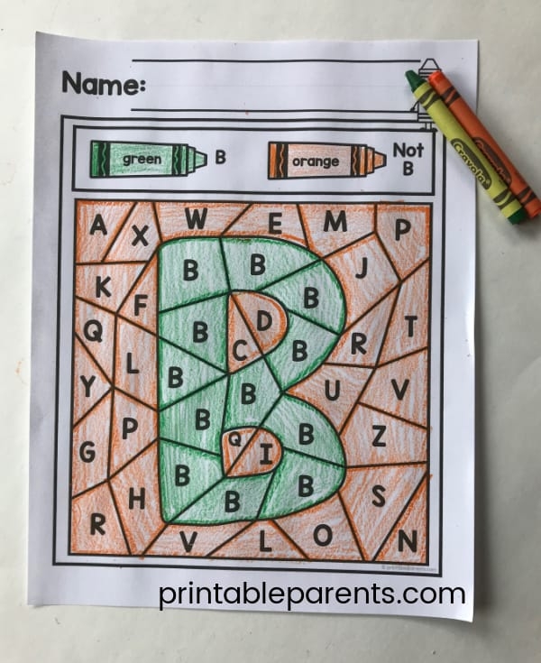 Worksheet 21 for mixed operations with letter recognition and fun coloring tasks Kindergarten Color by Letters worksheet featuring ABC practice and coloring activities