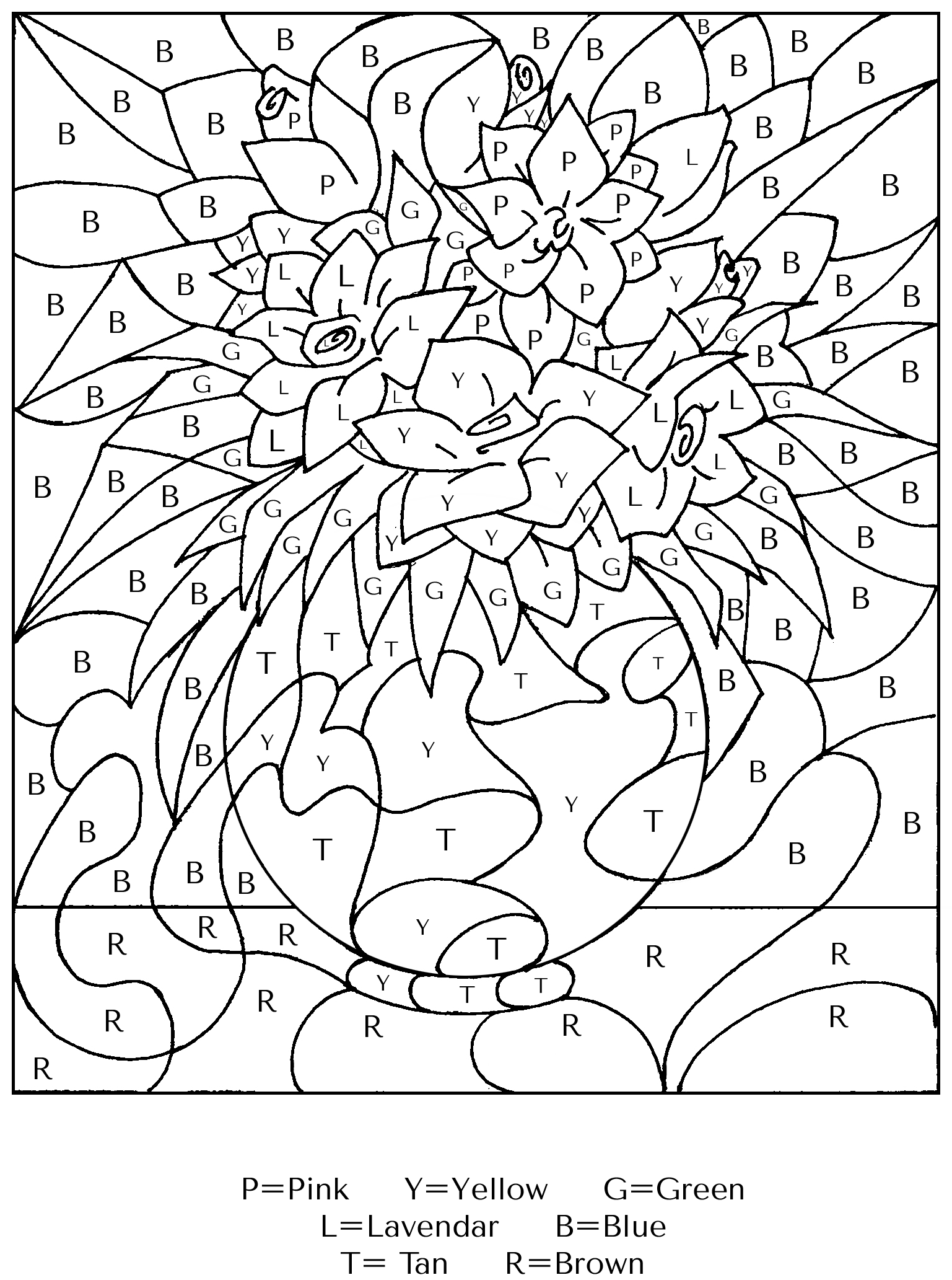 Engaging Color by Letters worksheet for letter recognition practice number 20 Kindergarten child coloring a Color by Letters worksheet to learn ABCs
