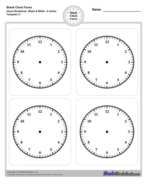 Kindergarten worksheet for drawing times on analog clocks focusing on whole hours