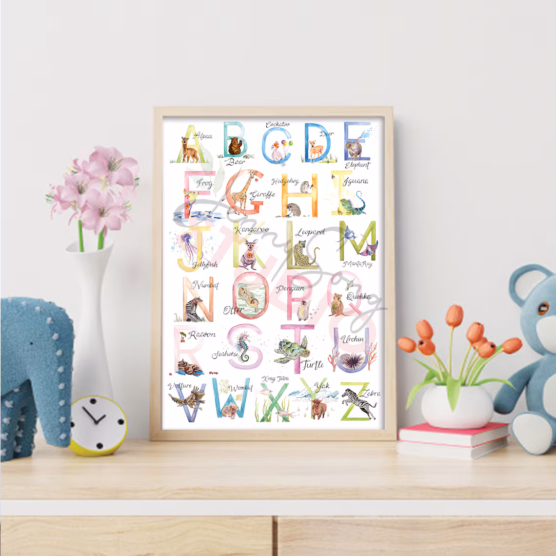 My Animal Alphabet Chart for Kindergarten Learning Activities Colorful animal alphabet chart worksheet for kids to personalize