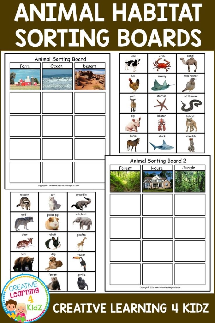 Colorful worksheet for kids focusing on animal habitats and drawing their favorite animals. Animal Habitat Drawing Page for Kindergarten students, encouraging creativity and learning.