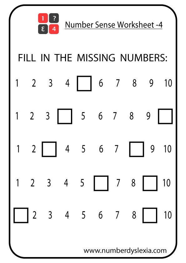 Building Number Sense Worksheets for Kids