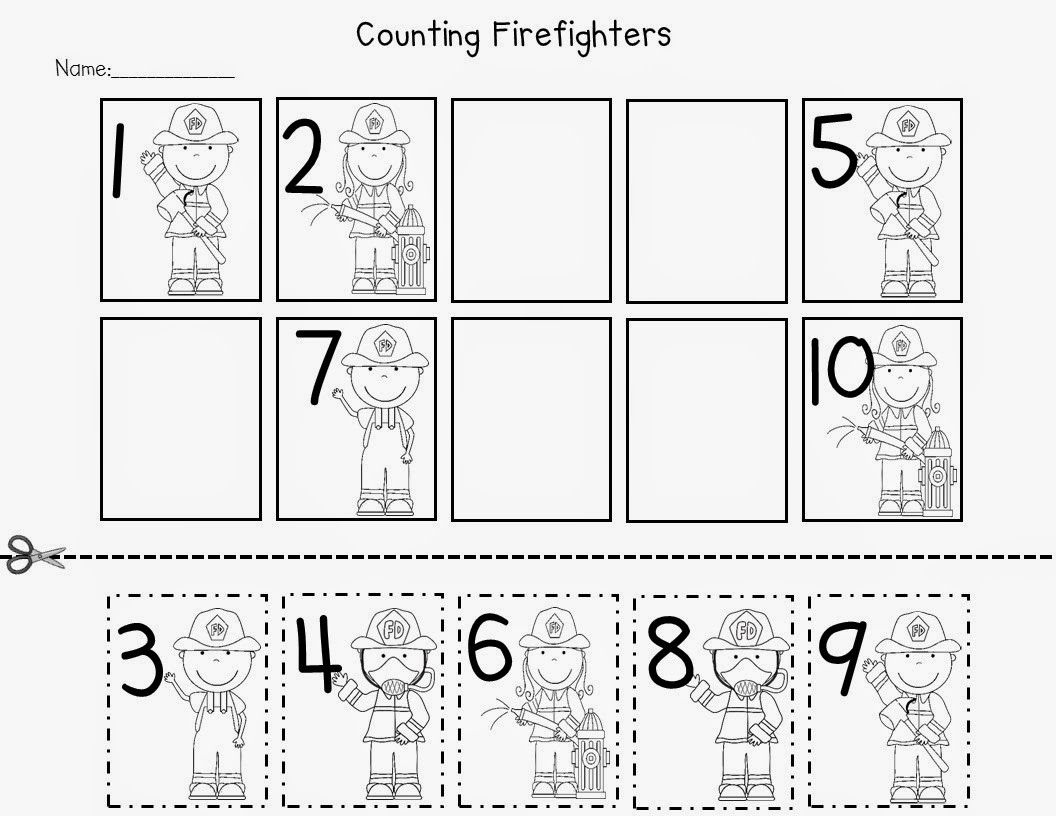 Kindergarten worksheet helping community workers find their vehicles