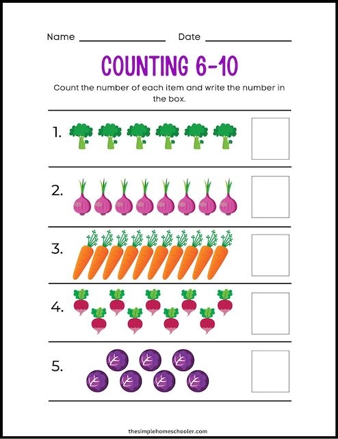 Counting manipulatives activity sheet focused on numbers one through ten for young learners Kindergarten worksheet with counting manipulatives from one to ten for number recognition