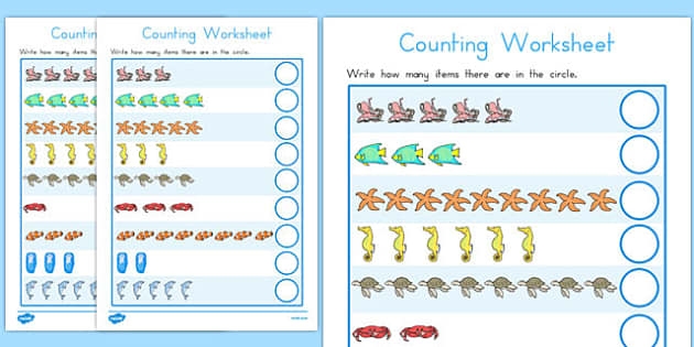 Phonics activity with fun counting of creepy crawlies on worksheet 17 Kindergarten Creature Counting worksheet featuring colorful creepy crawly animals for double digit practice