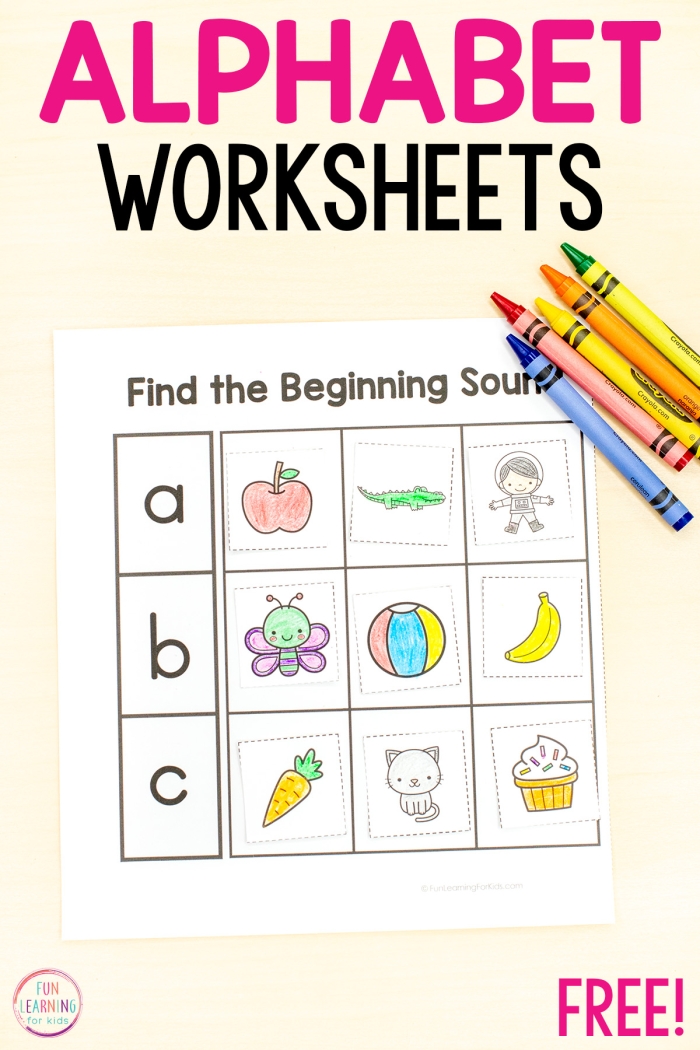 Letter Sounds worksheet number 16 for assessing letter-sound skills in young students Kindergarten worksheet focused on matching letters to their sounds for early learners