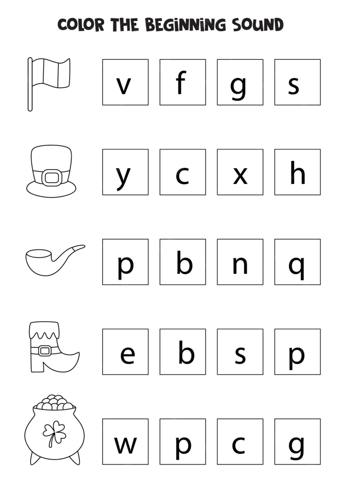 Letter Sounds Worksheet for Kindergarten Assessing Letter-Sound Skills in History Context Kindergarten student practicing letter sounds on a worksheet focused on early literacy