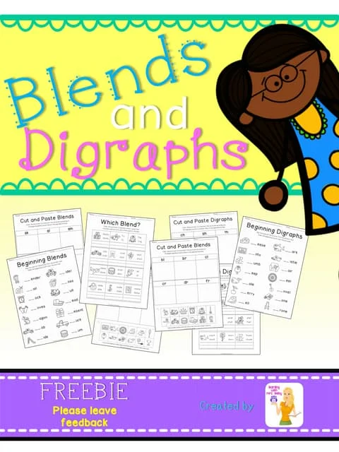 Reading assessment for blends and digraphs practice in kindergarten students Kindergarten worksheet focusing on blends and digraphs for early reading skills