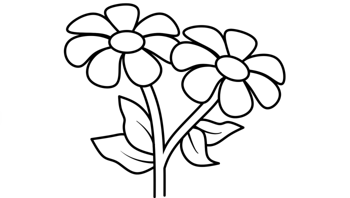 Flower coloring activity for young learners with number recognition practice on worksheet 20 Kindergarten Color by Number Flower worksheet featuring numbers and a chart to color petals
