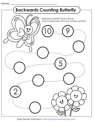 Count forward missing numbers activity for young learners in kindergarten math practice 18 Kindergarten worksheet showing a count forward activity with missing numbers between twenty and fifty