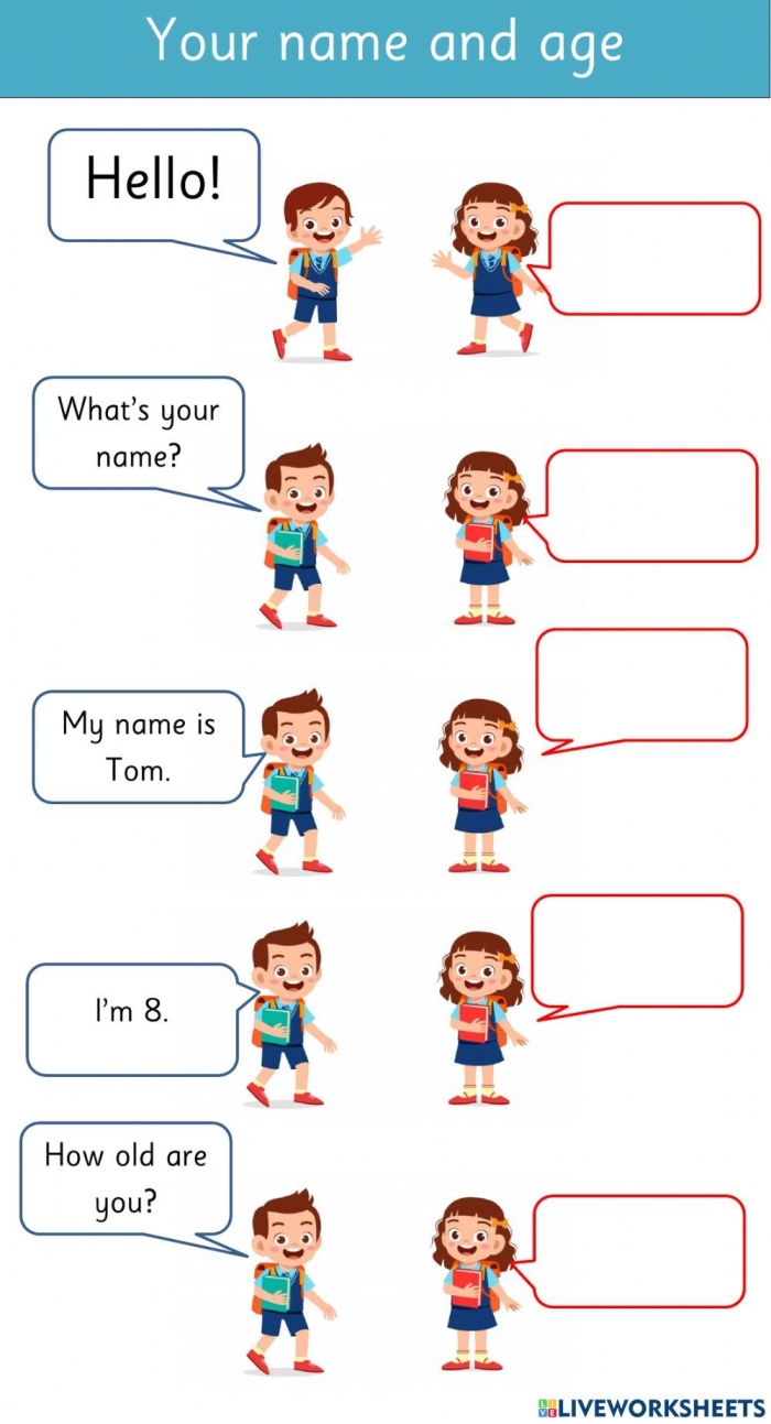 Kindergarten student practicing writing their full name on an end of year assessment worksheet with dotted letter guides