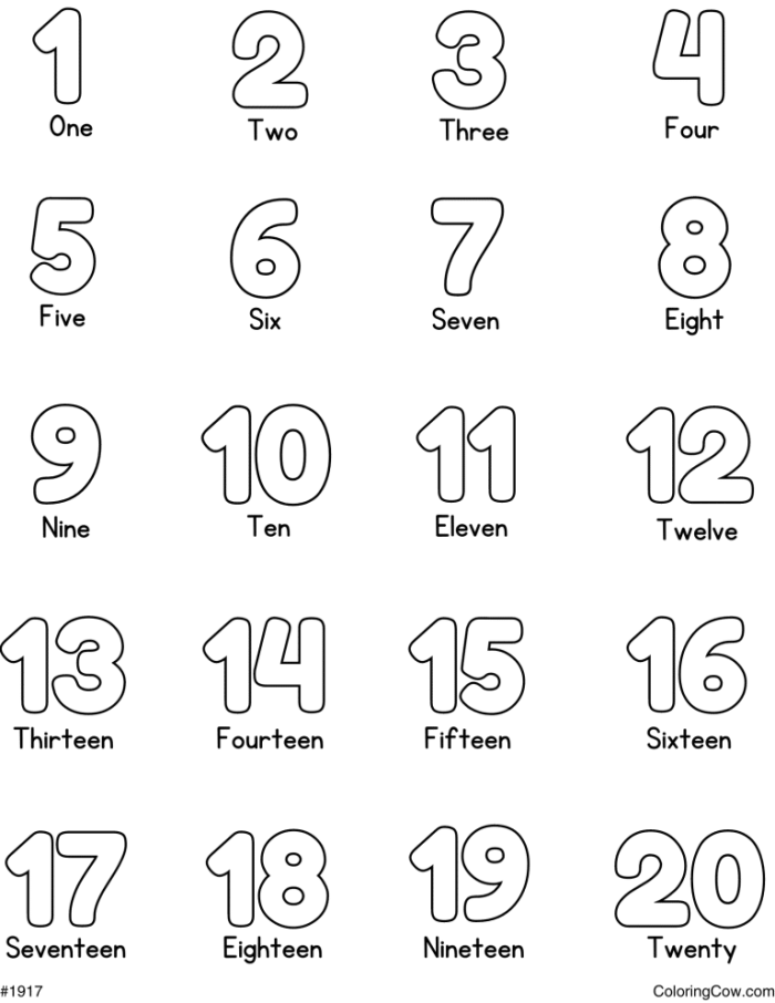 Kindergarten worksheet featuring 20 teacups to color and count for number recognition and writing practice