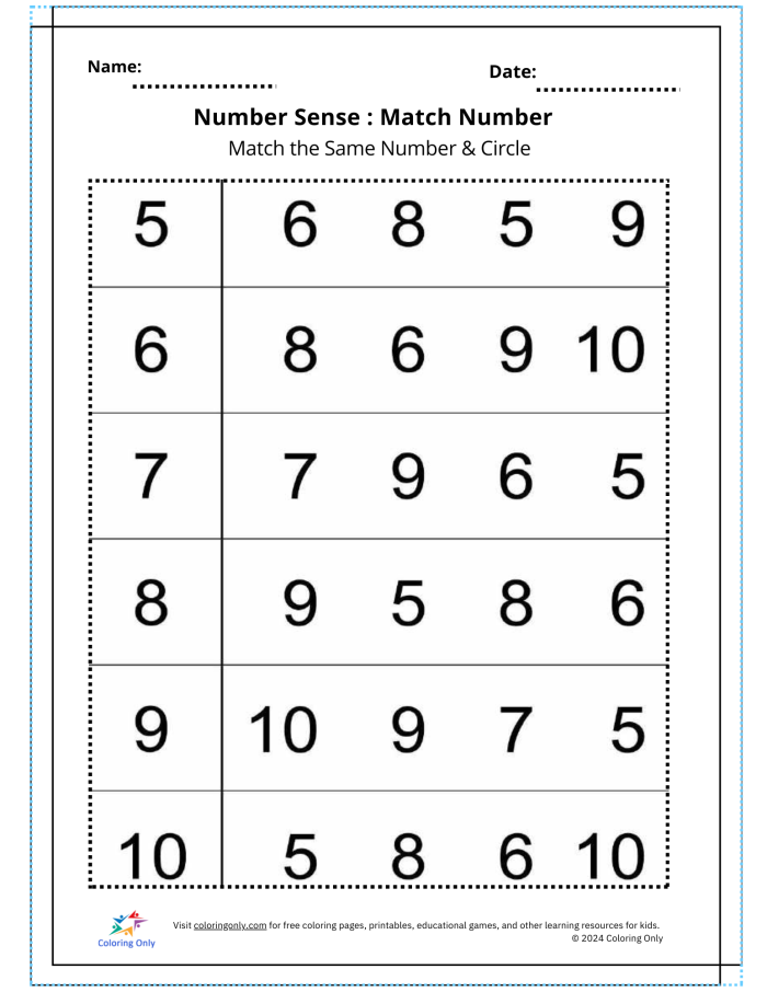 Building Number Sense: Carnival Game Number Sequence Activity for Young Learners Image 10 Kindergarten student completing a carnival-themed worksheet by filling in missing numbers from 500 to 510 to build number sense skills