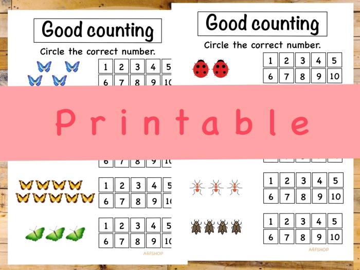 Double digit number recognition activity with fun insect illustrations on worksheet 23 Kindergarten Creature Counting worksheet featuring colorful creepy crawly bugs for phonics practice