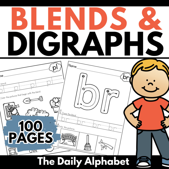 Blends and digraphs worksheet for evaluating early reading skills, image 12 Kindergarten worksheet focusing on blends and digraphs reading assessment