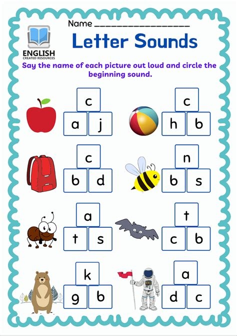 Letter Sounds Worksheet for Kindergarten Assessment in History Class Kindergarten student practicing letter sounds on a worksheet focused on early literacy