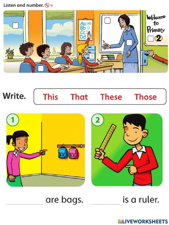Kindergarten worksheet featuring a poem by A.A. Milne and comprehension questions about The Four Friends