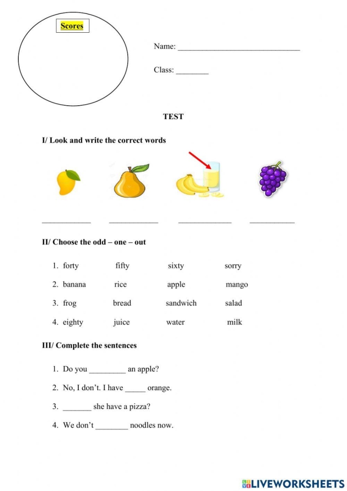 Kindergarten worksheet featuring The Four Friends poem by A.A. Milne with reading questions