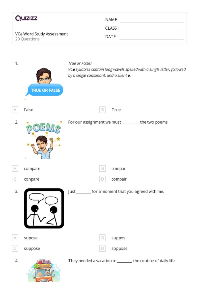 Segmenting sounds assessment for kindergarten end of year review worksheet 7 Kindergarten student practicing sound segmentation on a word study worksheet