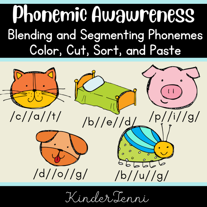 Segmenting sounds in words end of year assessment worksheet for kindergarten 22 Kindergarten student completing an end of year word segmenting worksheet