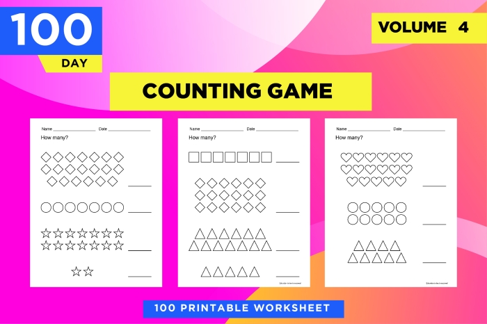 Count the different shapes in this fun How Many Shapes Are There worksheet number 8 Kindergarten worksheet with a variety of shapes for counting practice in the alphabet category