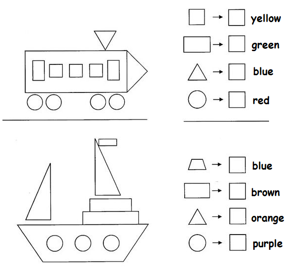 Counting shapes activity for young learners on worksheet number 25 Kindergarten worksheet showing various shapes for counting practice in the alphabet category