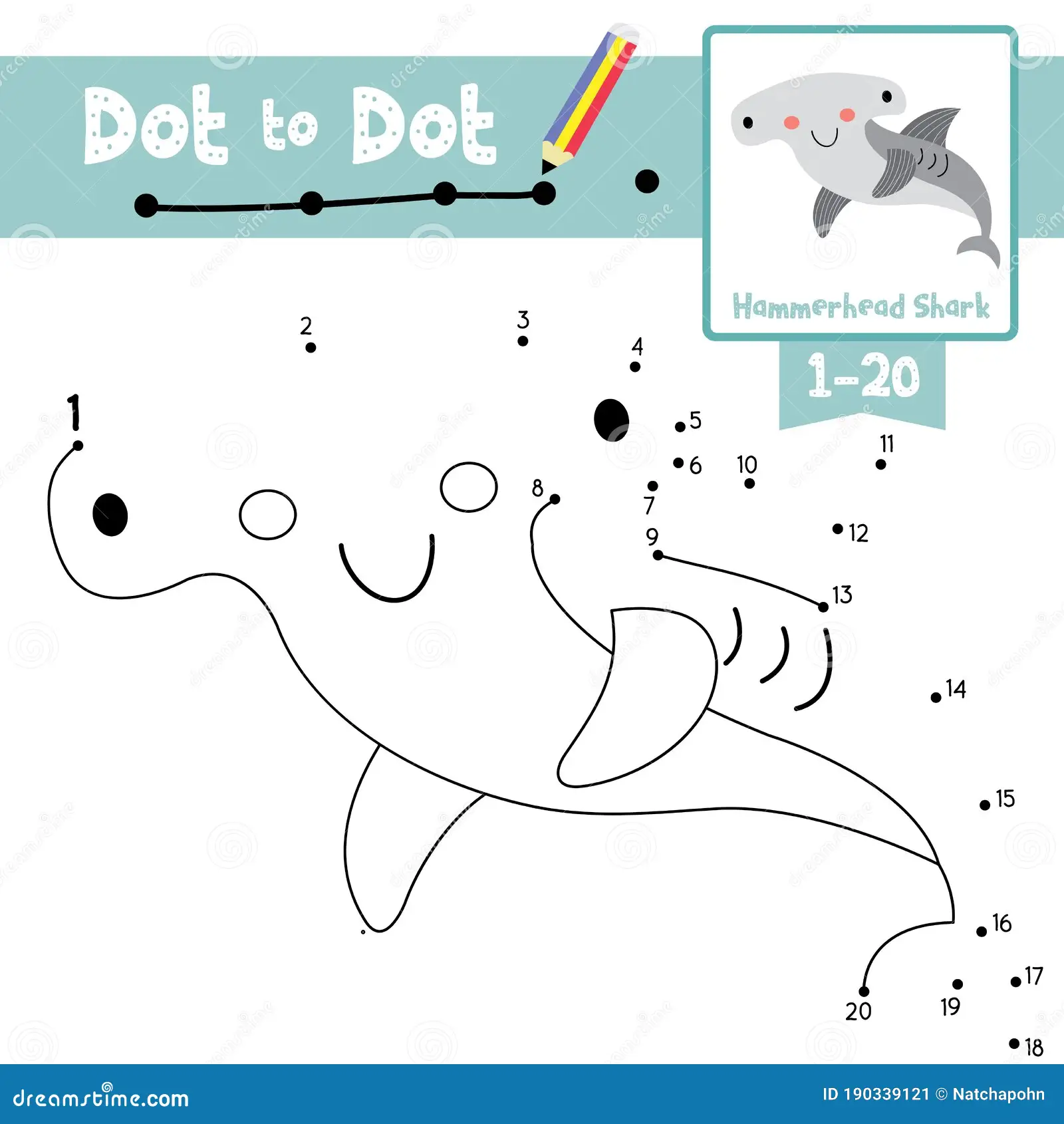 Connect the dots and color this engaging shark-themed worksheet for early learners, image 22 Kindergarten Shark Dot to Dot worksheet for counting and writing practice with a fun undersea animal to reveal