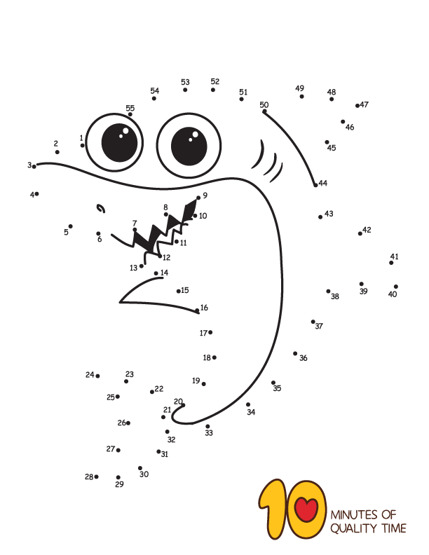 Connect the dots to uncover a shark in this fun grammar and mechanics activity Kindergarten Shark Dot to Dot worksheet featuring counting and drawing practice