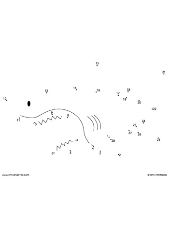 Connect-the-dots shark coloring page for early writing and number skills, image 5 Kindergarten worksheet featuring a shark dot-to-dot activity for counting and drawing practice