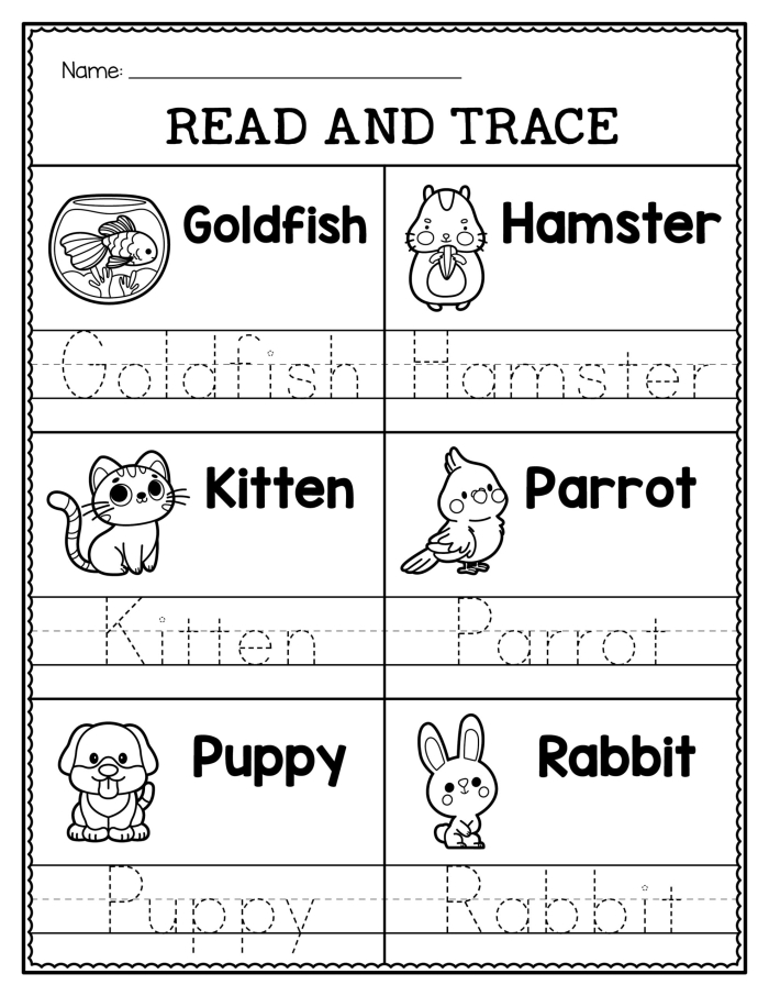 Phonics practice worksheet for young learners with short A words tracing and writing exercises Kindergarten phonics worksheet focusing on short A words with reading, tracing, and writing activities