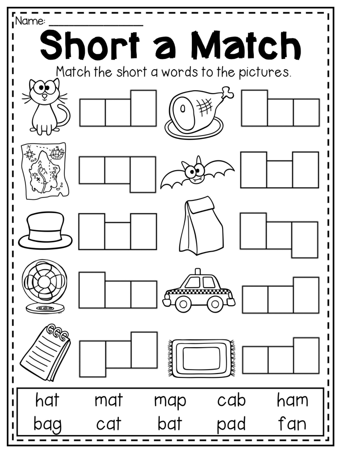 Worksheet featuring a Short I CVC Word Sort focused on -ig and -in words for kindergarten students