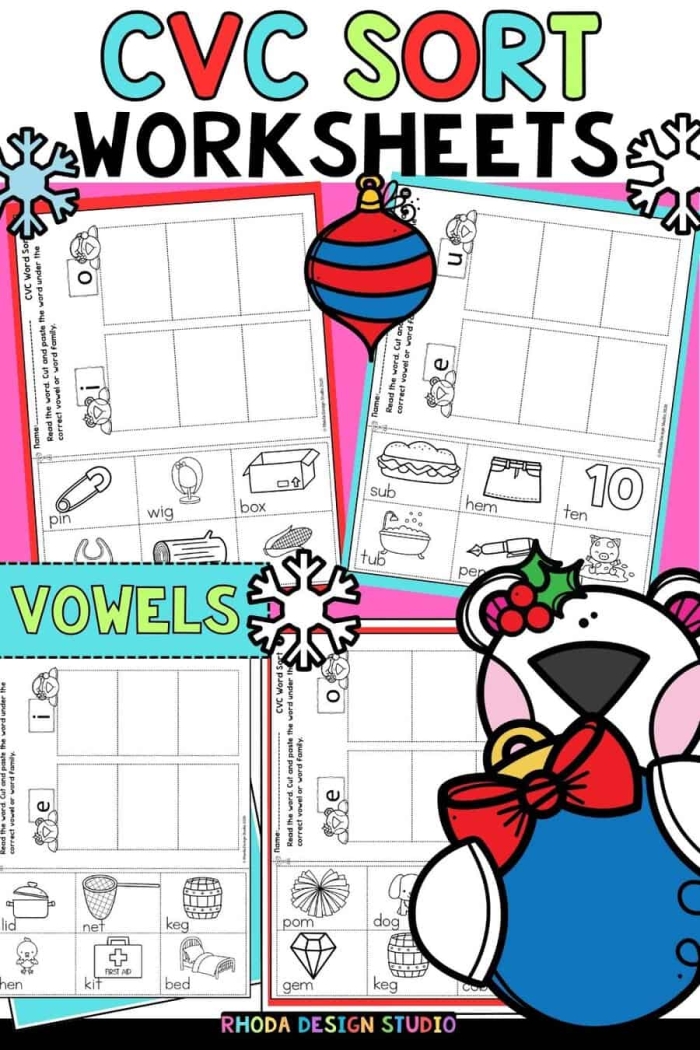 Interactive worksheet for sorting short I CVC words ending in -ig and -in