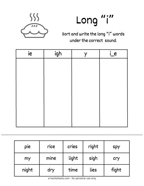 Interactive short I word sort activity focusing on -ig and -in word families for young learners Kindergarten worksheet for sorting short I CVC words ending in -ig and -in with pictures