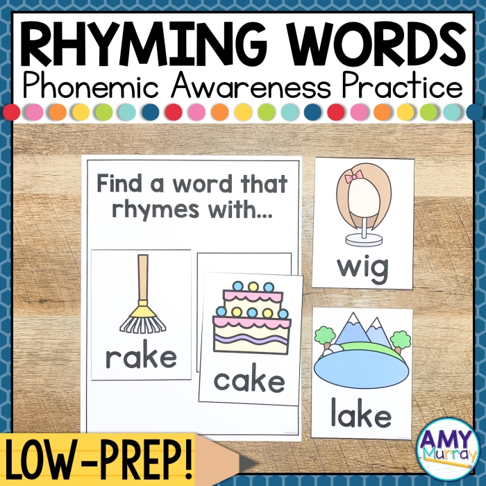 Worksheet featuring a Spring Assessment for Kindergarten students on recognizing rhyming words