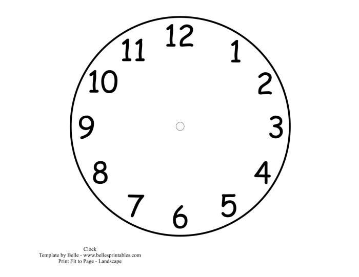Kindergarten worksheet for drawing whole hours on analog clocks to practice time telling
