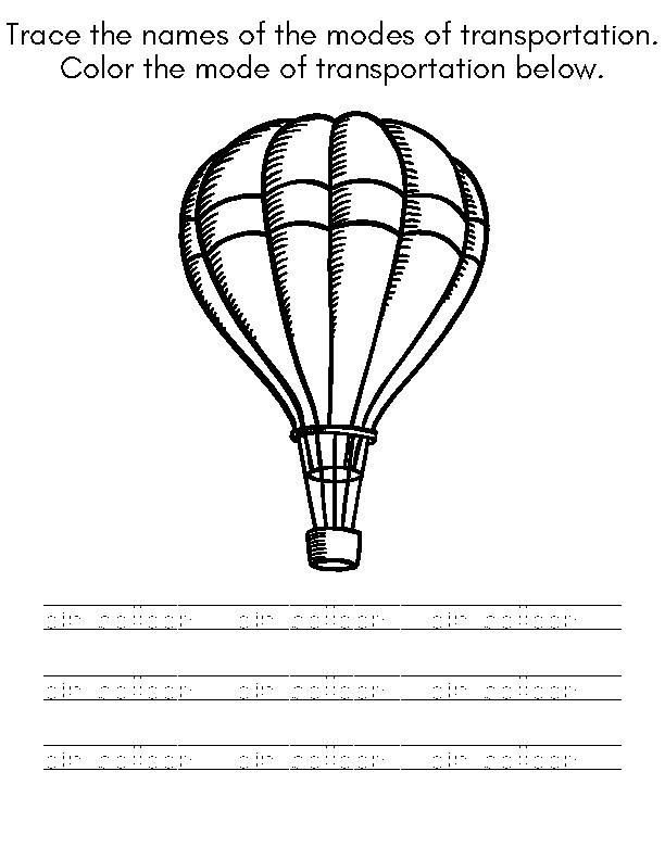 Multiplication worksheet featuring land, air, and water transportation modes for young learners Kindergarten transportation match-up worksheet with various vehicles for multiplication practice