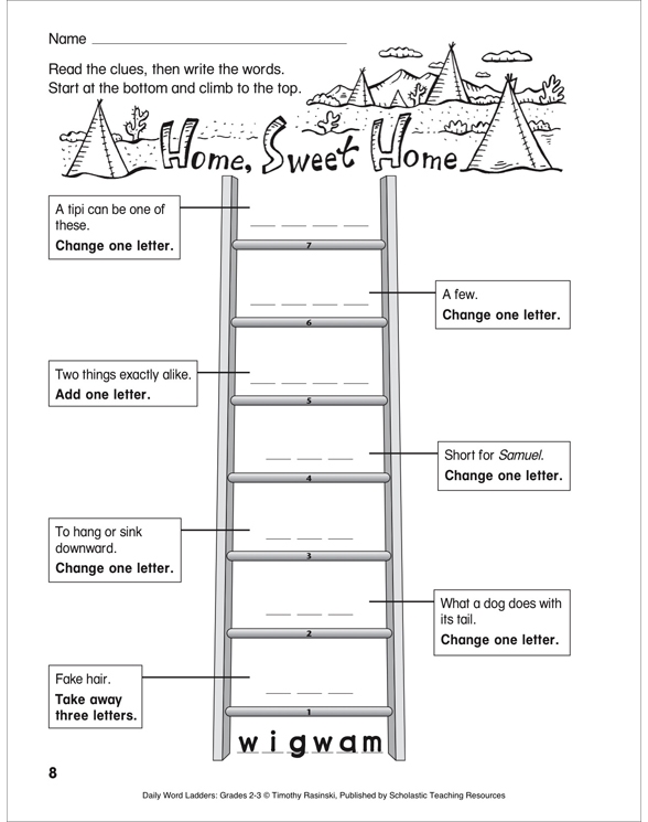Phonics Word Ladder activity for young learners in geography class on worksheet 3 Kindergarten geography Word Ladder Challenge worksheet showing steps to change CAT to DOG