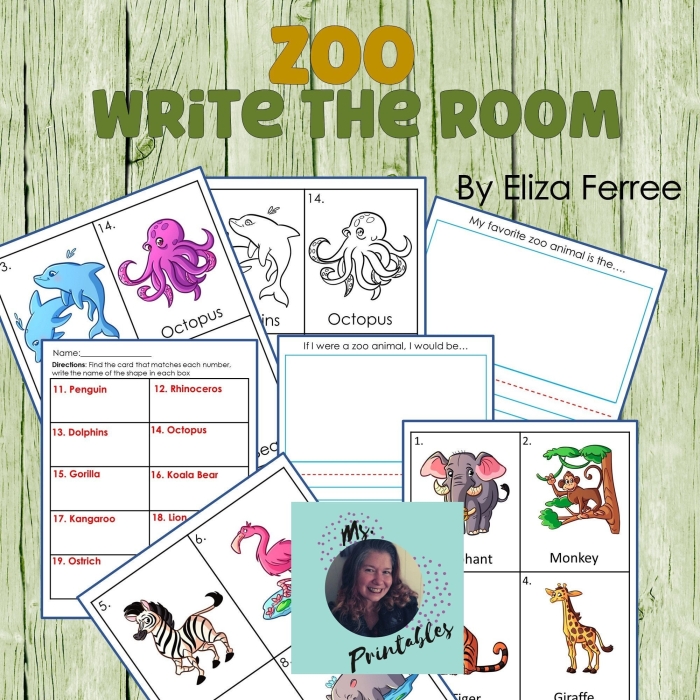 Kindergarten student drawing their favorite zoo animal from the poem including bears camels and wombats
