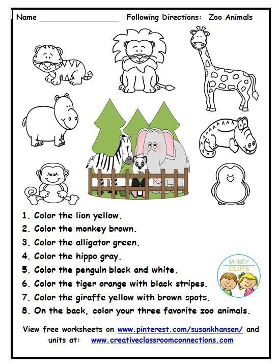 Kindergarten student drawing their favorite zoo animal from the poem with bears camels and wombats